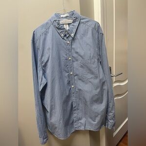 H&M Men's Blue Gingham Button-Down Shirt